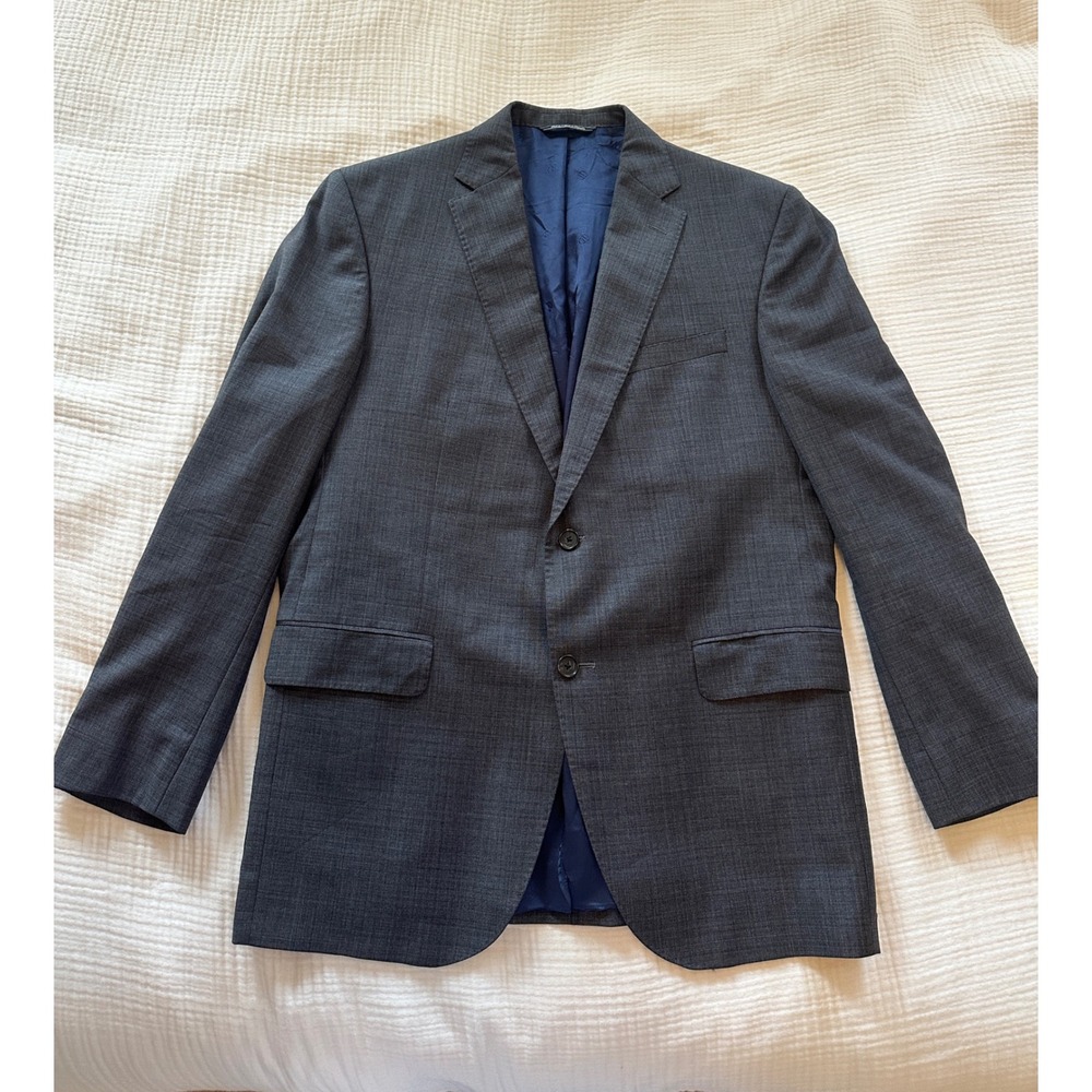 David Donahue 44R Blazer Gray 100% Wool Ryan CT Sport Coat Jacket Business
